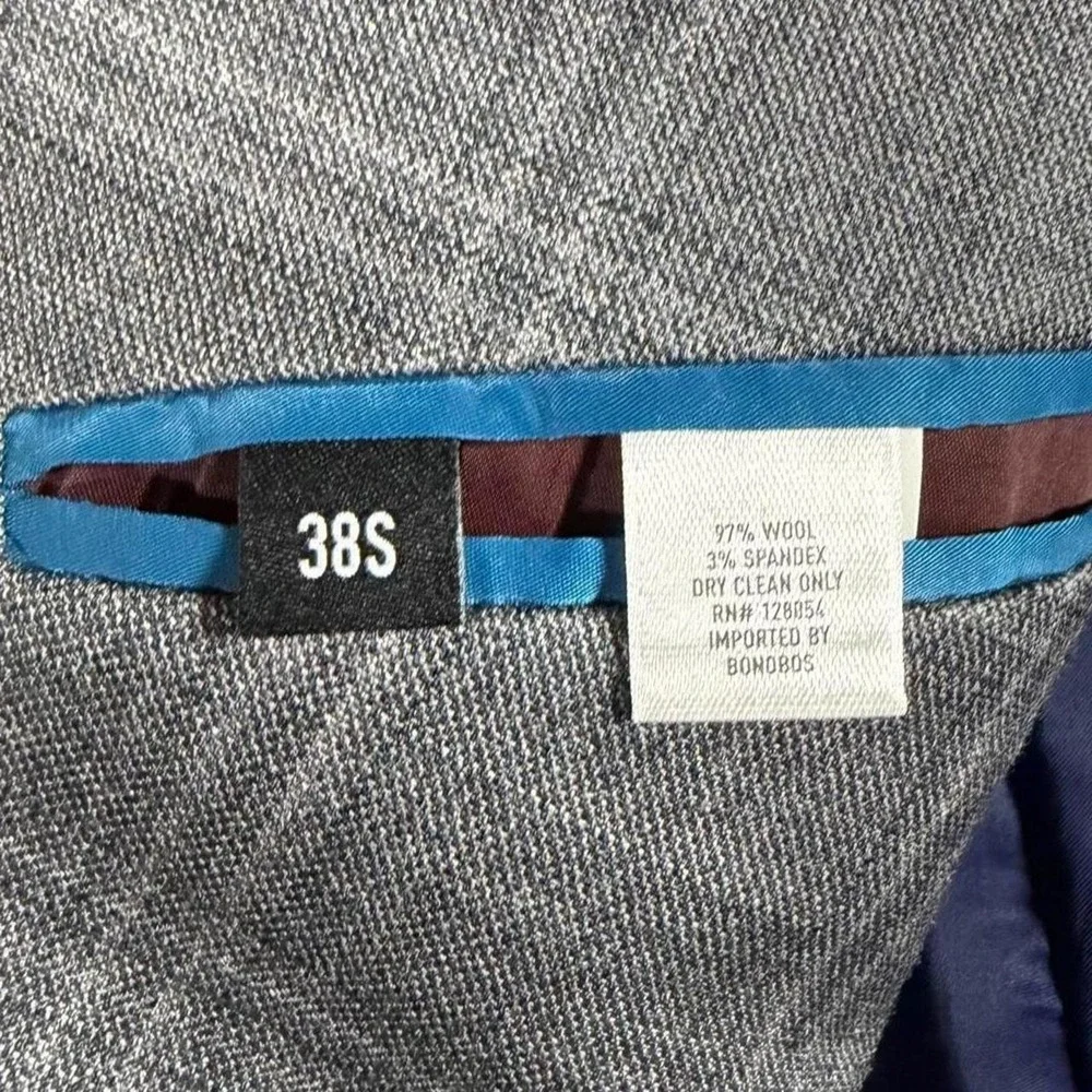 Bonobos Gray Glen Plaid Standard Fit Sport Coat Wool Blend Size 38S